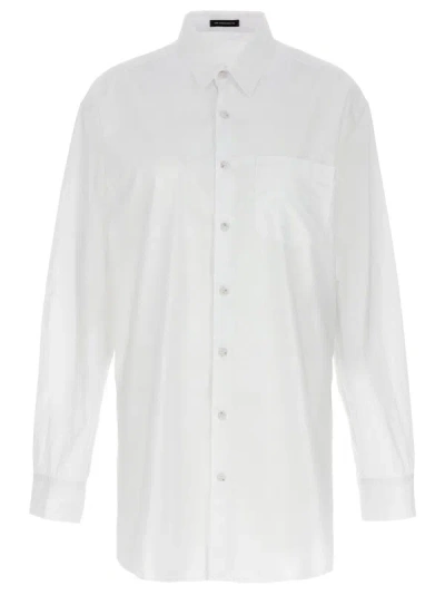 Ann Demeulemeester Elisabeth Collared Long-sleeve Shirt In White