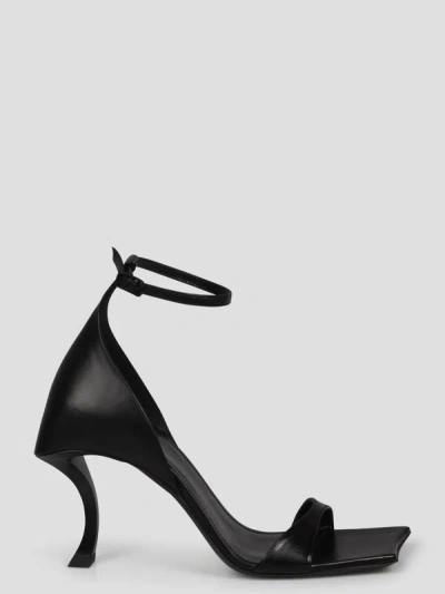 Shop Balenciaga Hourglass Sandal In Black