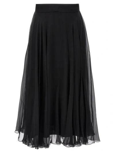 Shop Dolce & Gabbana Chiffon Skirt Skirts In Black