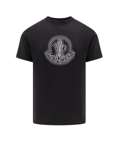 Shop Moncler Cotton T-shirt With Frontal Logo
