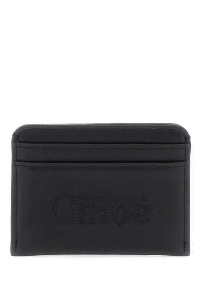 Shop Chloé Chloe'  Sense Card Holder In Black