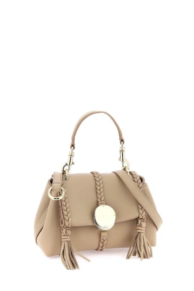 Shop Chloé Chloe' Penelope Handbag In Beige