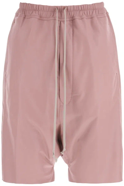 Shop Rick Owens Bermuda In Pelle In Pink