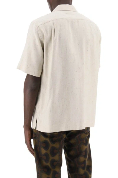 Shop Dries Van Noten "carltone Short Sleeve Shirt With In Neutro