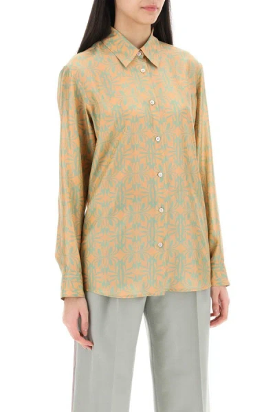 Shop Dries Van Noten Silk Clavel Shirt In Orange