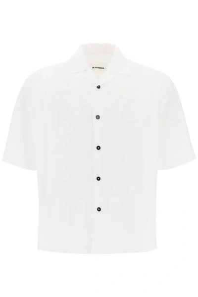 Shop Jil Sander Camicia Manica Corta Boxy Fit In White