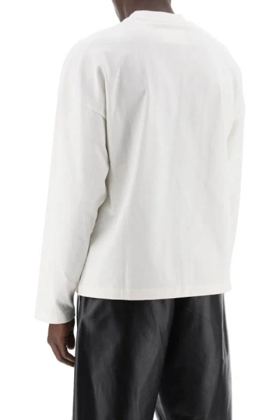 Shop Jil Sander Long-sleeved T-shirt With Logo In White