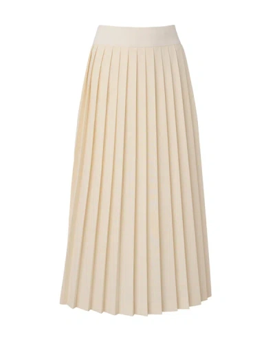 Shop Rohe Plissé Wrap Skirt In Cream