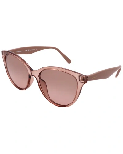 Shop Ferragamo Women's Sf1073s 54mm Sunglasses In Beige