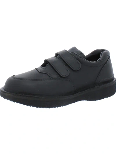 Shop Walkabout Mens Leather Comfort Athletic And Training Shoes In Black