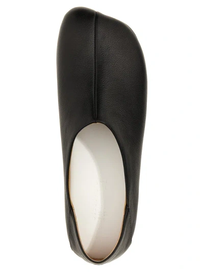 Shop Mm6 Maison Margiela Anatomic Flat Shoes Black