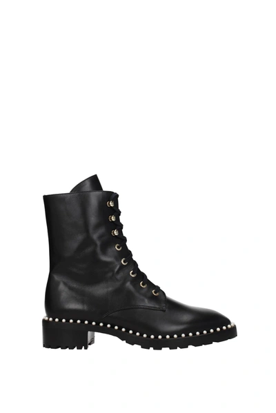 Shop Stuart Weitzman Ankle Boots Allie Leather Black