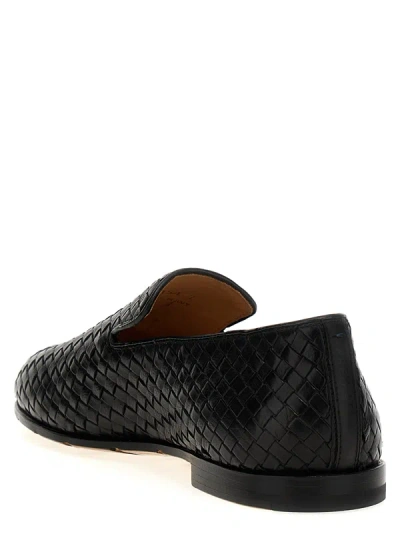 Shop Premiata Braided Leather Loafers Black