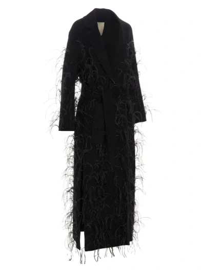 Shop Elie Saab Embellished Coats, Trench Coats Black