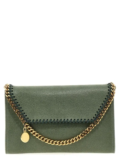 Shop Stella Mccartney Falabella Mini Crossbody Bags Green