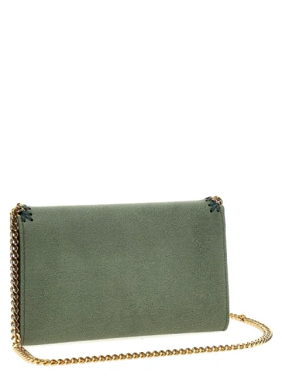 Shop Stella Mccartney Falabella Mini Crossbody Bags Green