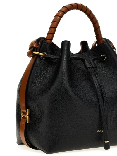 Shop Chloé Leather Bucket Bag Crossbody Bags Black
