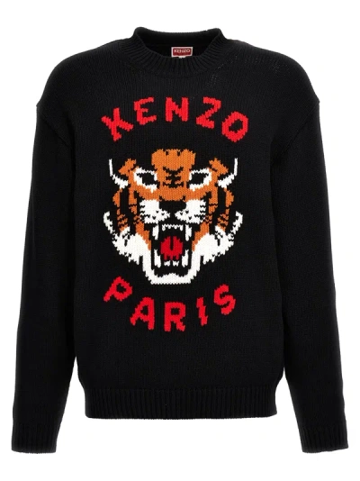 Shop Kenzo Lucky Tiger Sweater, Cardigans Black