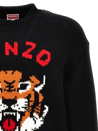 Shop Kenzo Lucky Tiger Sweater, Cardigans Black