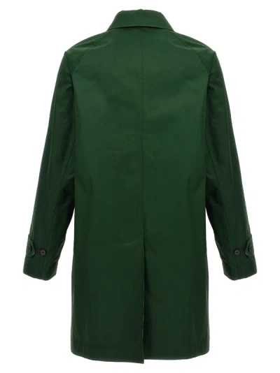 Shop Burberry Medium Reversible Car Coat Check Coats, Trench Coats Green