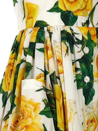 Shop Dolce & Gabbana Rose Gialle Dresses Multicolor