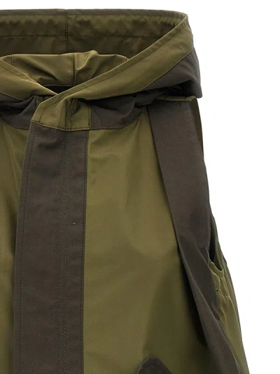 Shop Sacai Two-material Vest Gilet Green