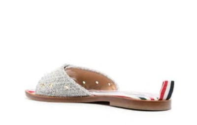 Shop Thom Browne Sandals In Med Grey
