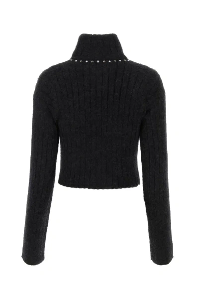 Shop Alessandra Rich Knitwear In Black Melange