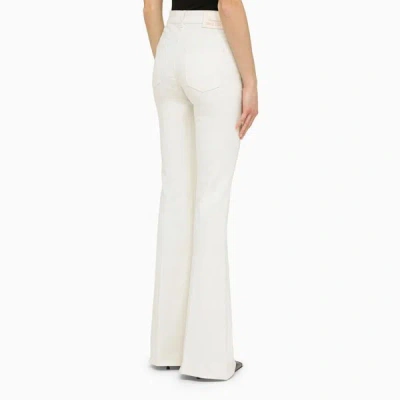 Shop Alexander Mcqueen Ivory Flared Jeans In White