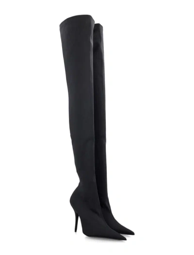 Shop Balenciaga Knife 110mm Over-the-knee Boots In Black
