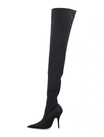 Shop Balenciaga Knife 110mm Over-the-knee Boots In Black