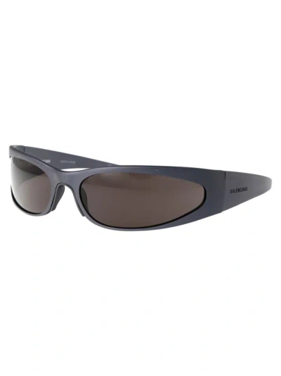 Shop Balenciaga Sunglasses In 002 Grey Grey Grey