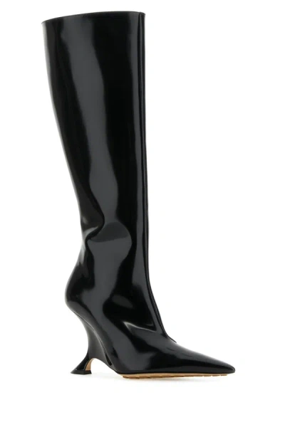 Bottega Veneta Rocket Sculptural Knee High Boots In Black