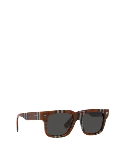 Shop Burberry Sunglasses In Check Brown