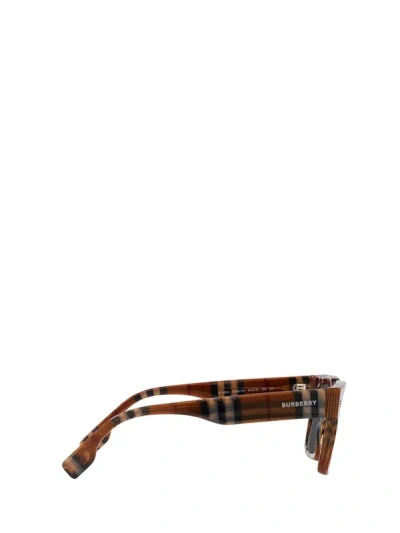 Shop Burberry Sunglasses In Check Brown