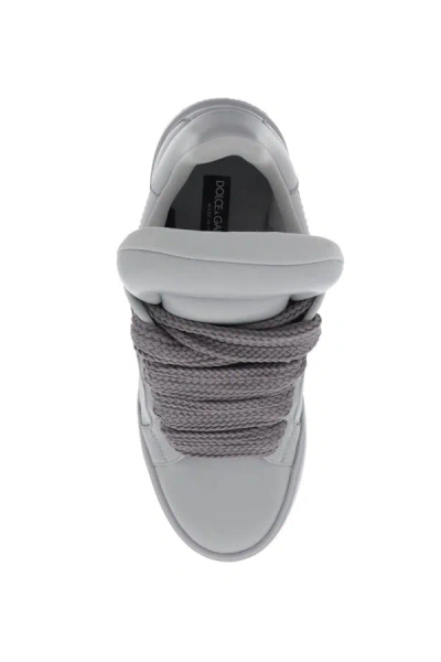 Shop Dolce & Gabbana Mega Skate Sneakers In Grey