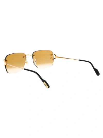 Shop Cartier Sunglasses In 003 Gold Gold Yellow