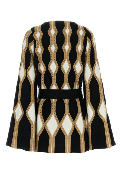Chloé Renaissance Intarsia Cardigan With Self-tie Belt In Deserticbrown
