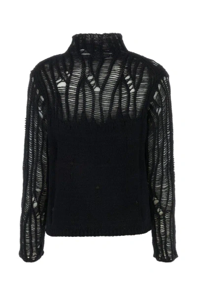 Chloé A Well-fitting Small High-necked Sweater In Black