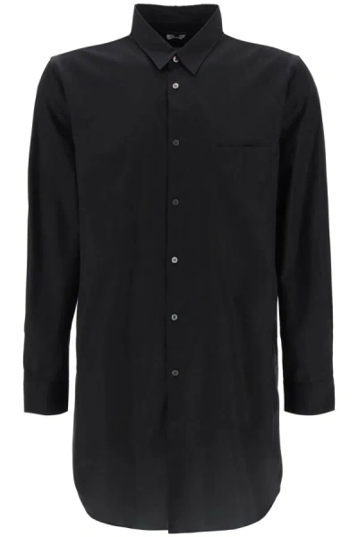 Shop Comme Des Garçons Homme Deux Comme Des Garcons Homme Plus Maxi Shirt In Poplin In Black