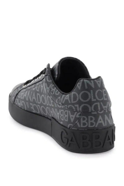 Shop Dolce & Gabbana Portofino Jacquard Sneakers In Multicolor