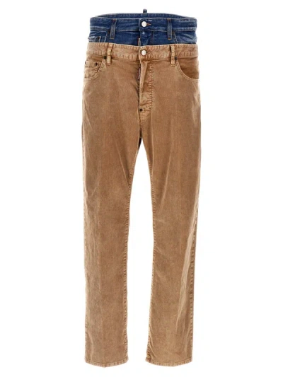 Shop Dsquared2 '642 Twin Pack' Jeans In Beige
