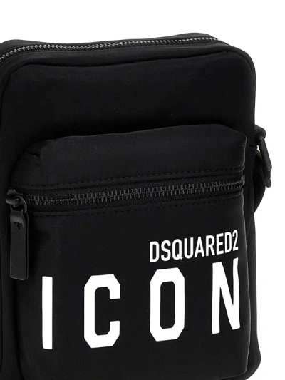Shop Dsquared2 'be Icon' Crossbody Bag In White/black