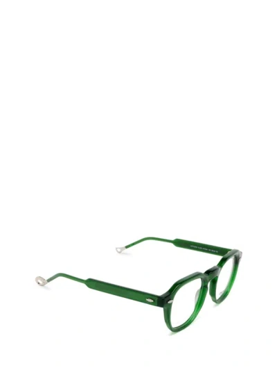 Shop Eyepetizer Eyeglasses In Transparent Green
