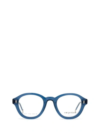 Shop Eyepetizer Eyeglasses In Transparent Blue