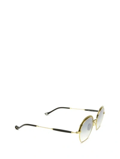 Shop Eyepetizer Sunglasses In Green And Gold