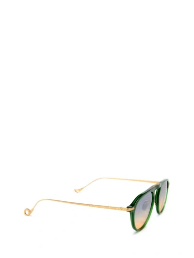 Shop Eyepetizer Sunglasses In Transparent Green