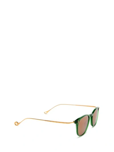 Shop Eyepetizer Sunglasses In Transparent Green
