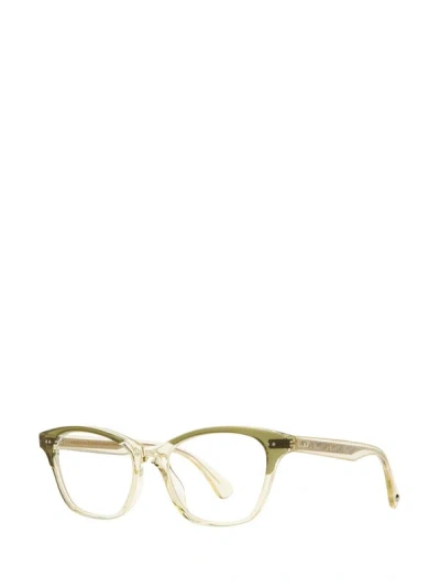 Shop Garrett Leight Eyeglasses In Olive Laminate