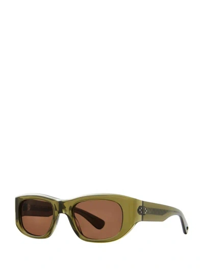 Shop Garrett Leight Sunglasses In Willow